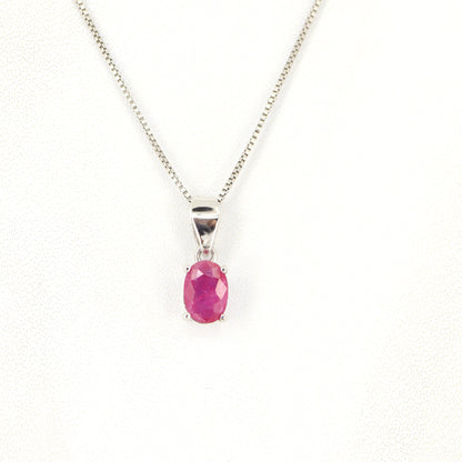 Solitaire White Pendant 14K Gold