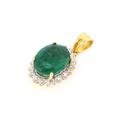 Emerald Pendant 14K Gold