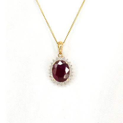 Ruby Pendant 14K Gold