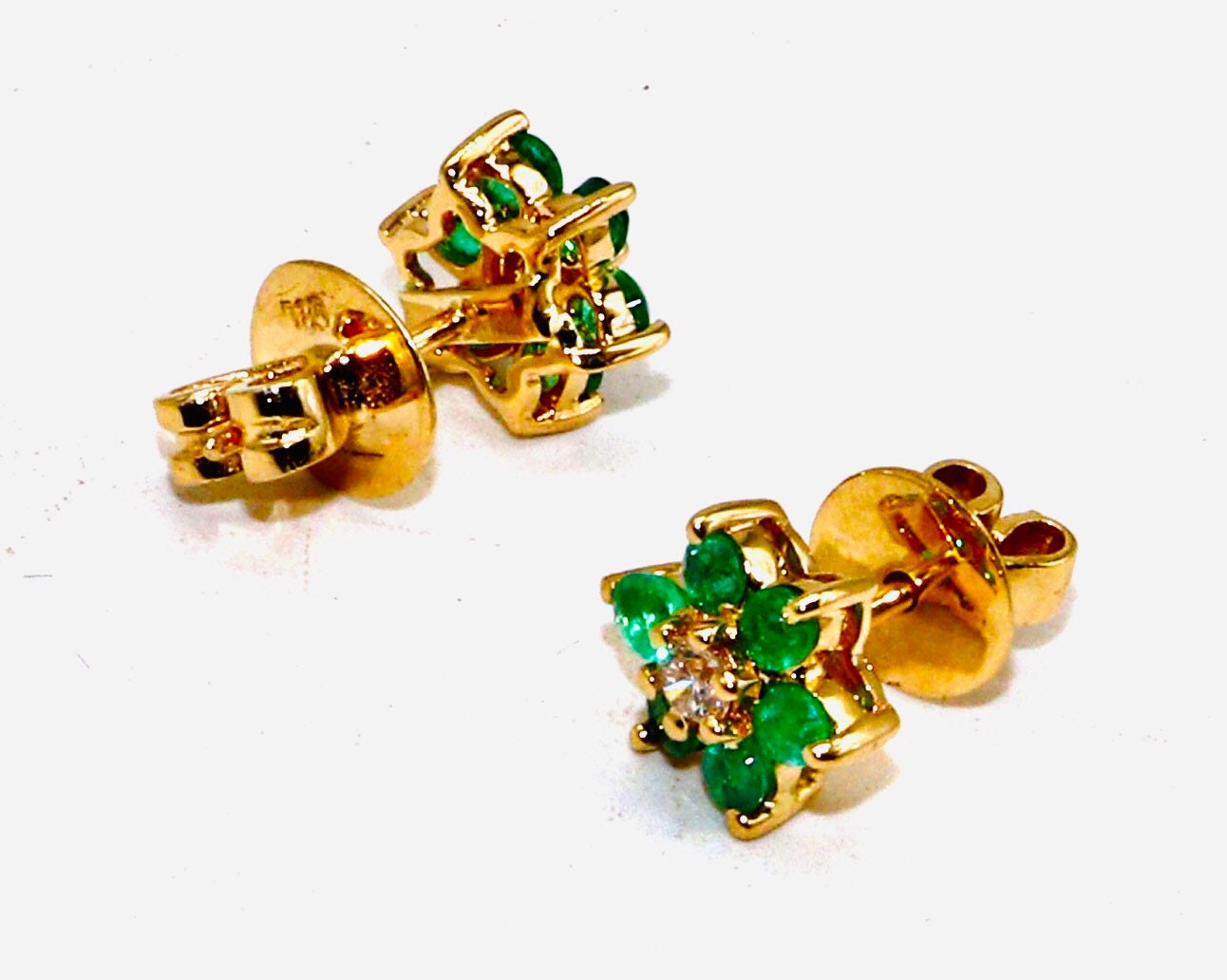 Yellow Emerald Studs Cute Studs Emerald Studs Studs As Gifts Gifts Dainty Studs 14K Gold