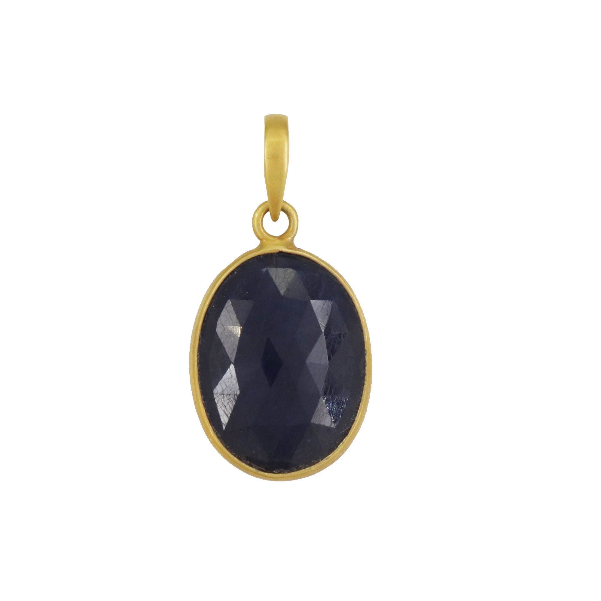 Yellow Blue Sapphire Necklace 18K Gold