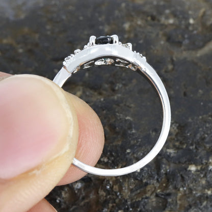 Blue Sapphire Ring Silver