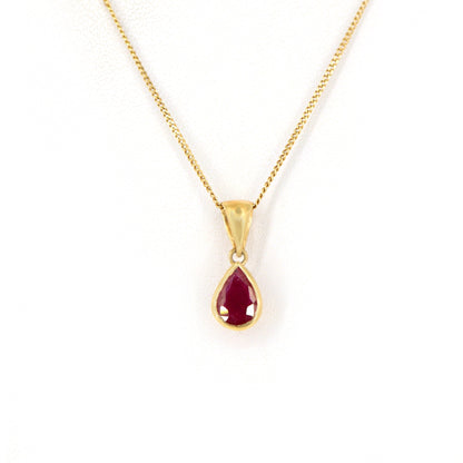 Ruby Pendant 14K Gold