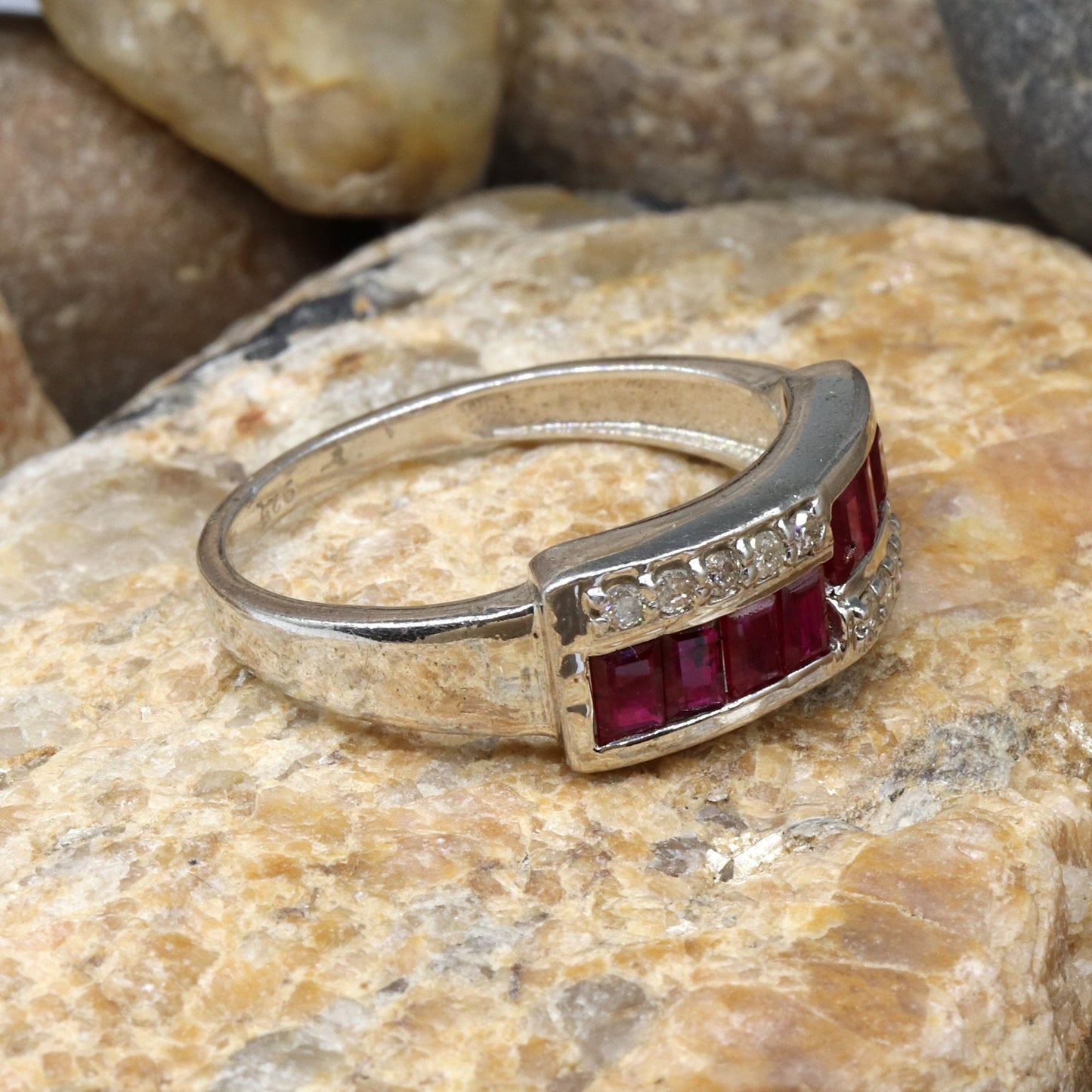 Ruby Band 925 Band Ring Silver