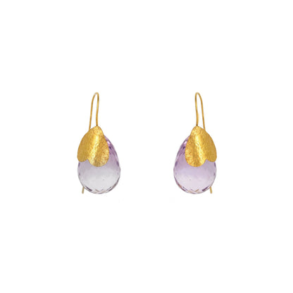 Amethyst Earring 18K Gold