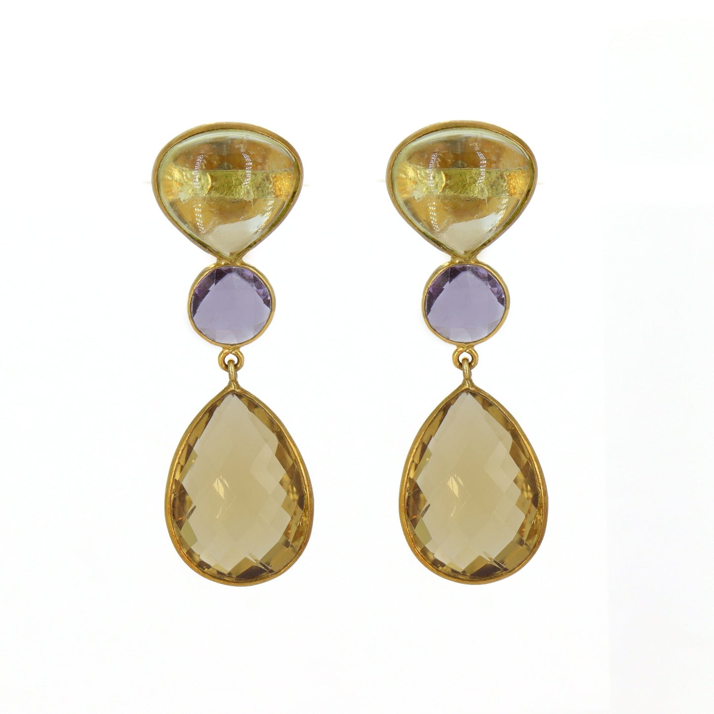 Lemon Topaz Dangle Earring 18K Gold