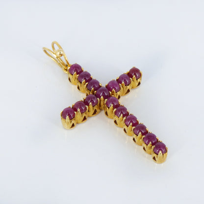 Handmade Cross Pendant 18K Gold