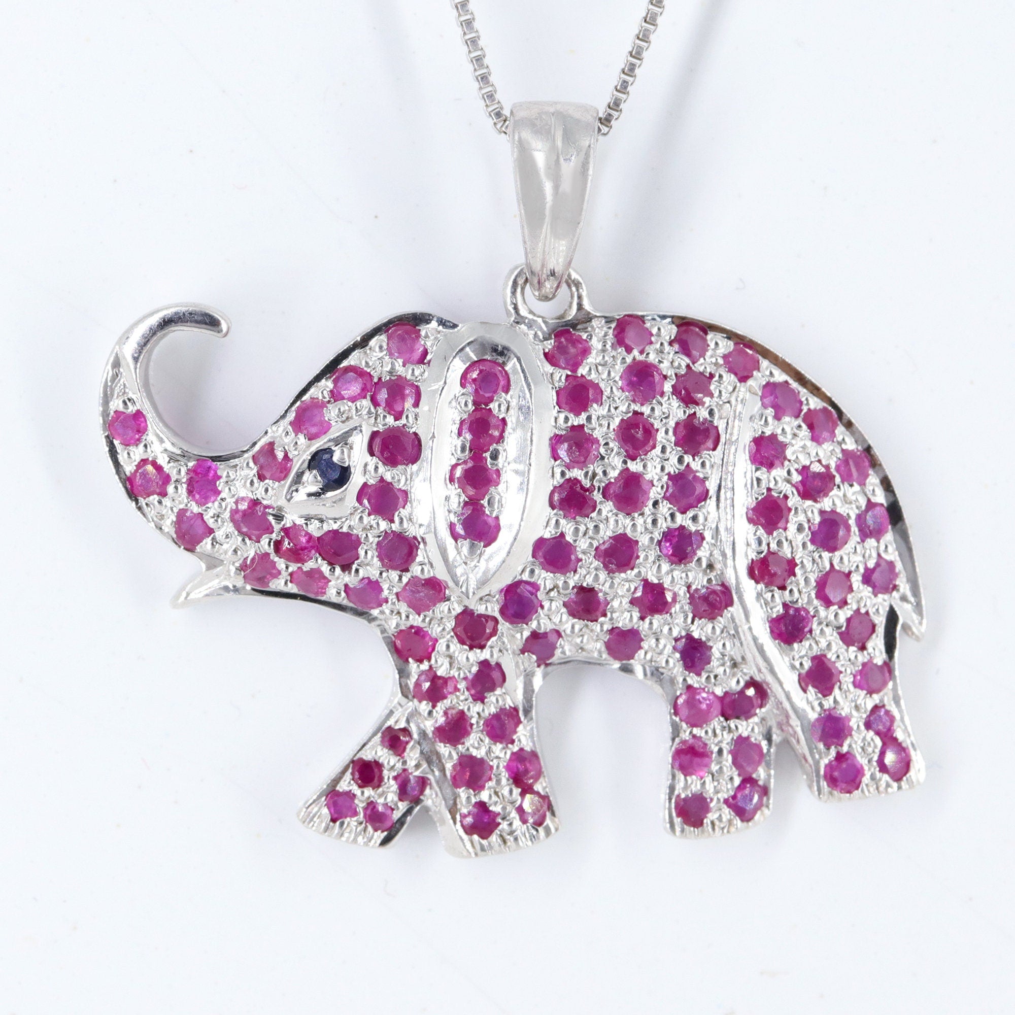 925 Sterling Elephant Pendant Gold