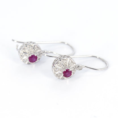 9K White Earring Gold