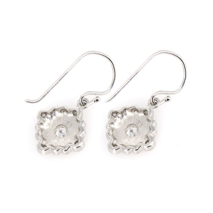9K White Earring Gold
