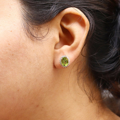 3.61Ct Peridot Earring