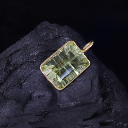 Lemon Topaz Necklace 14K Gold