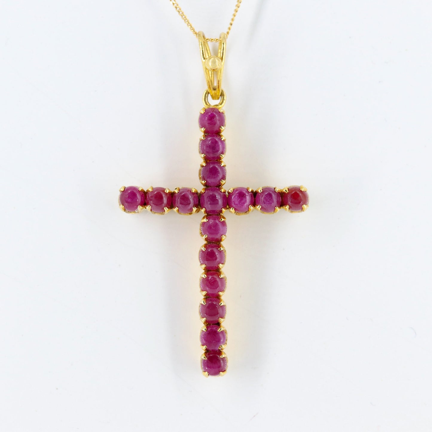 Handmade Cross Pendant 18K Gold