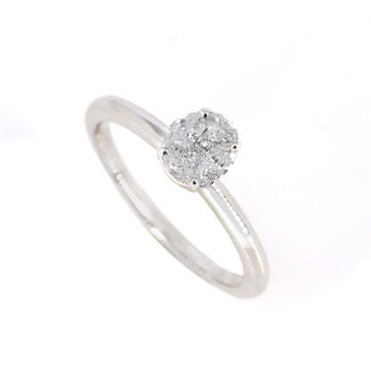 Illusion Setting Ring 18K Gold