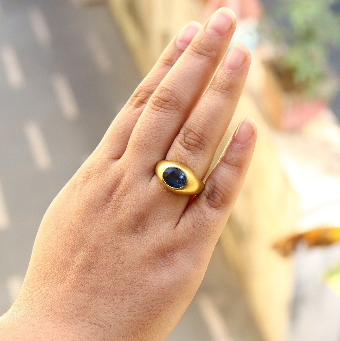 Yellow Sapphire Ring 18K Gold