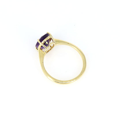 Purple Amethyst Ring 14K Gold