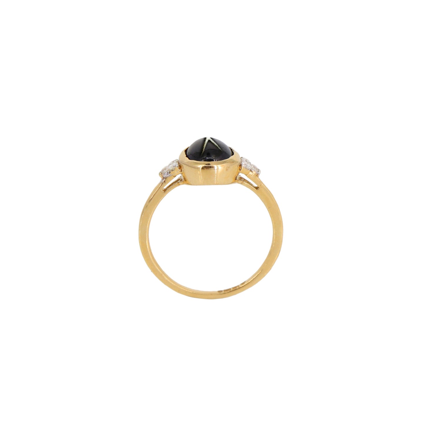 Black Star Ring 14K Gold