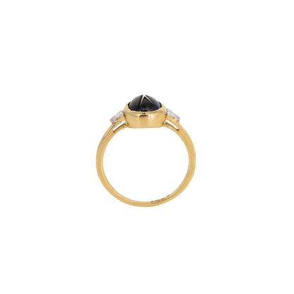 Black Star Ring 14K Gold