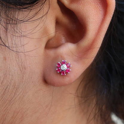 Flower Design Earring 14K Gold