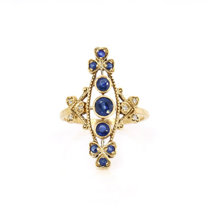 Edwardian Fine Sapphire Vintage Ring Gold