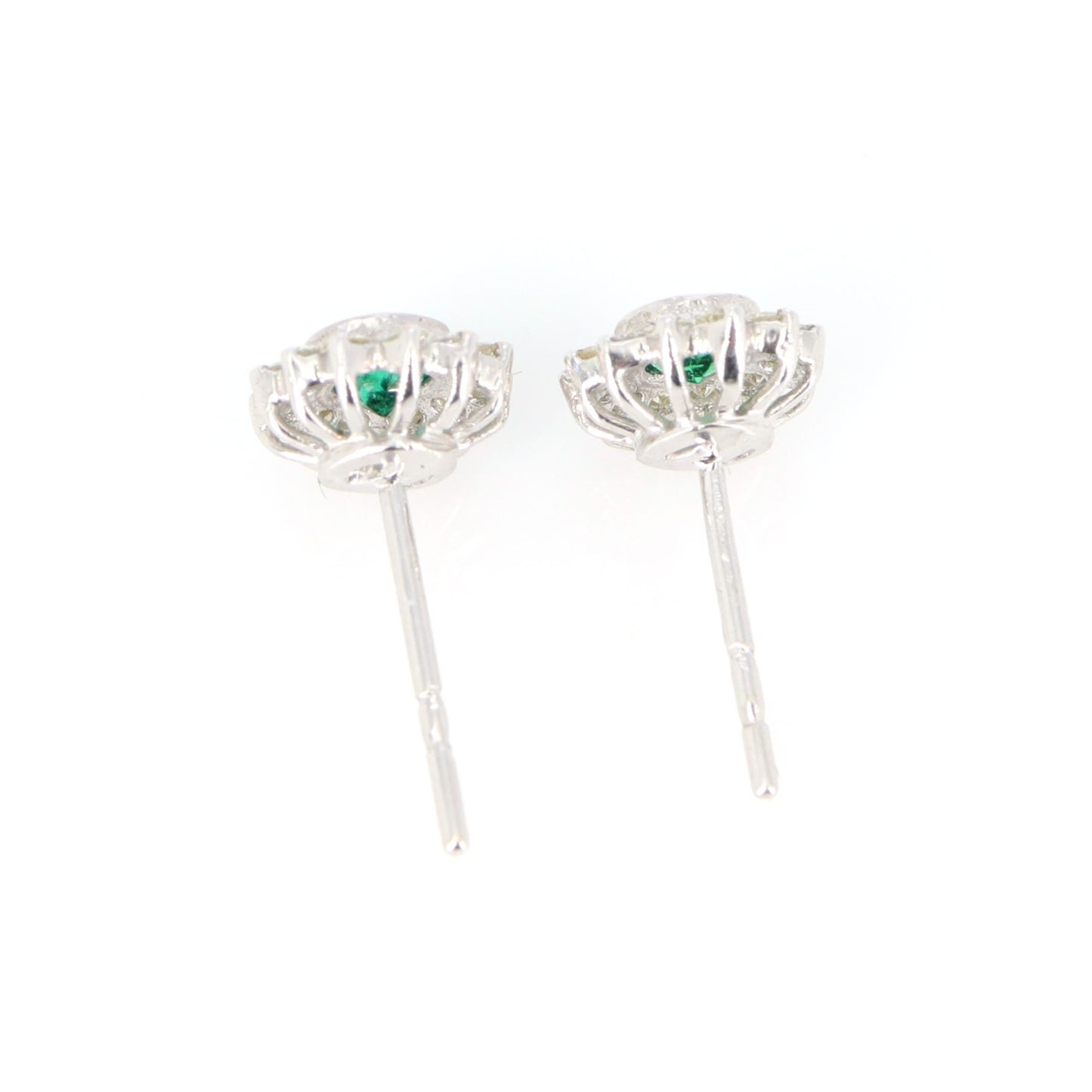 Emerald Jewelry : White Earring 18K Gold