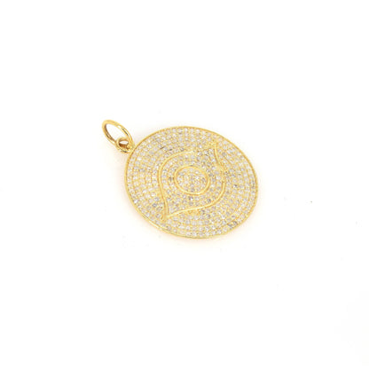 Real Evil Eye Pendant 14K Gold