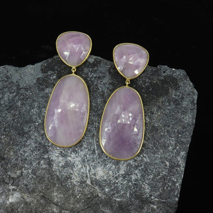 Pink Sapphire Earring 18K Gold