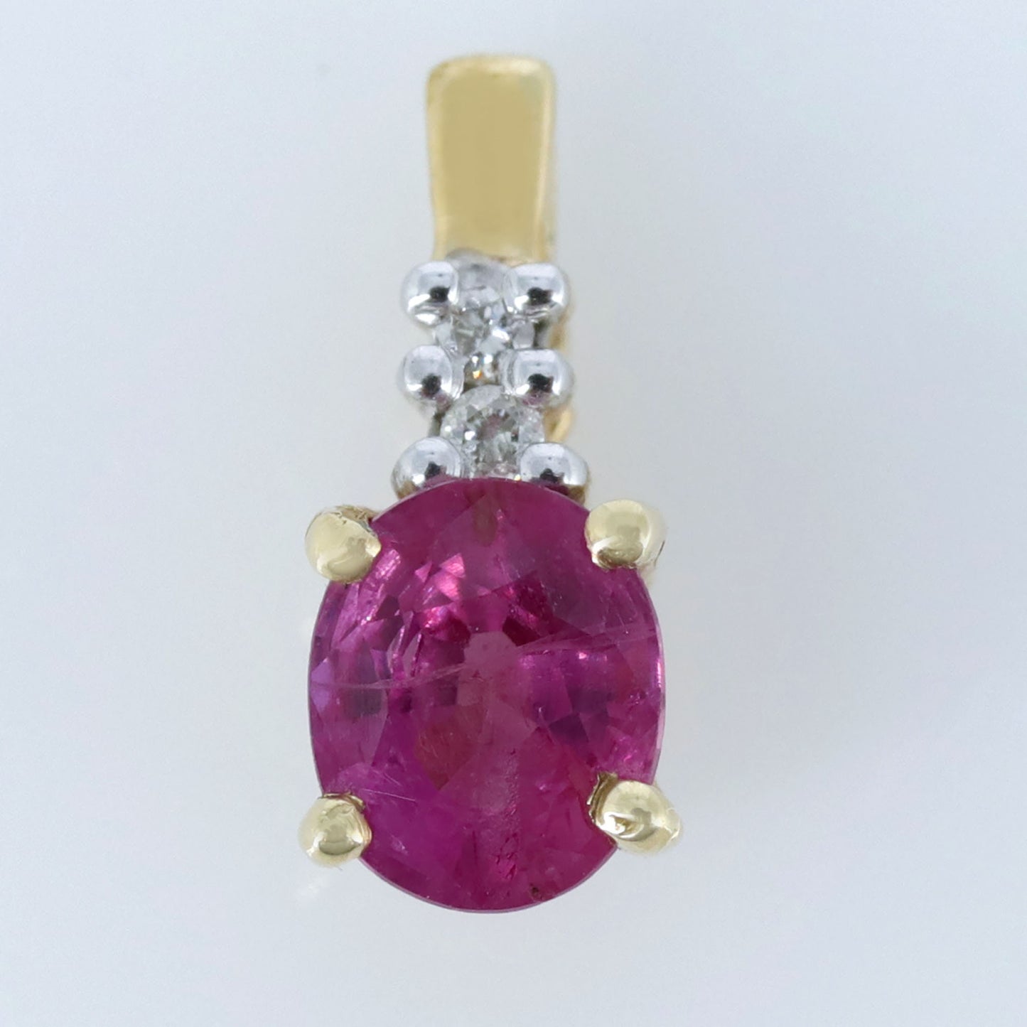 Genuine Ruby Necklace 14K Gold