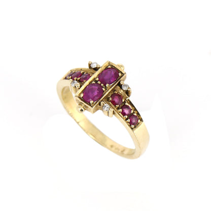 9K Yellow Ruby Ring Gold