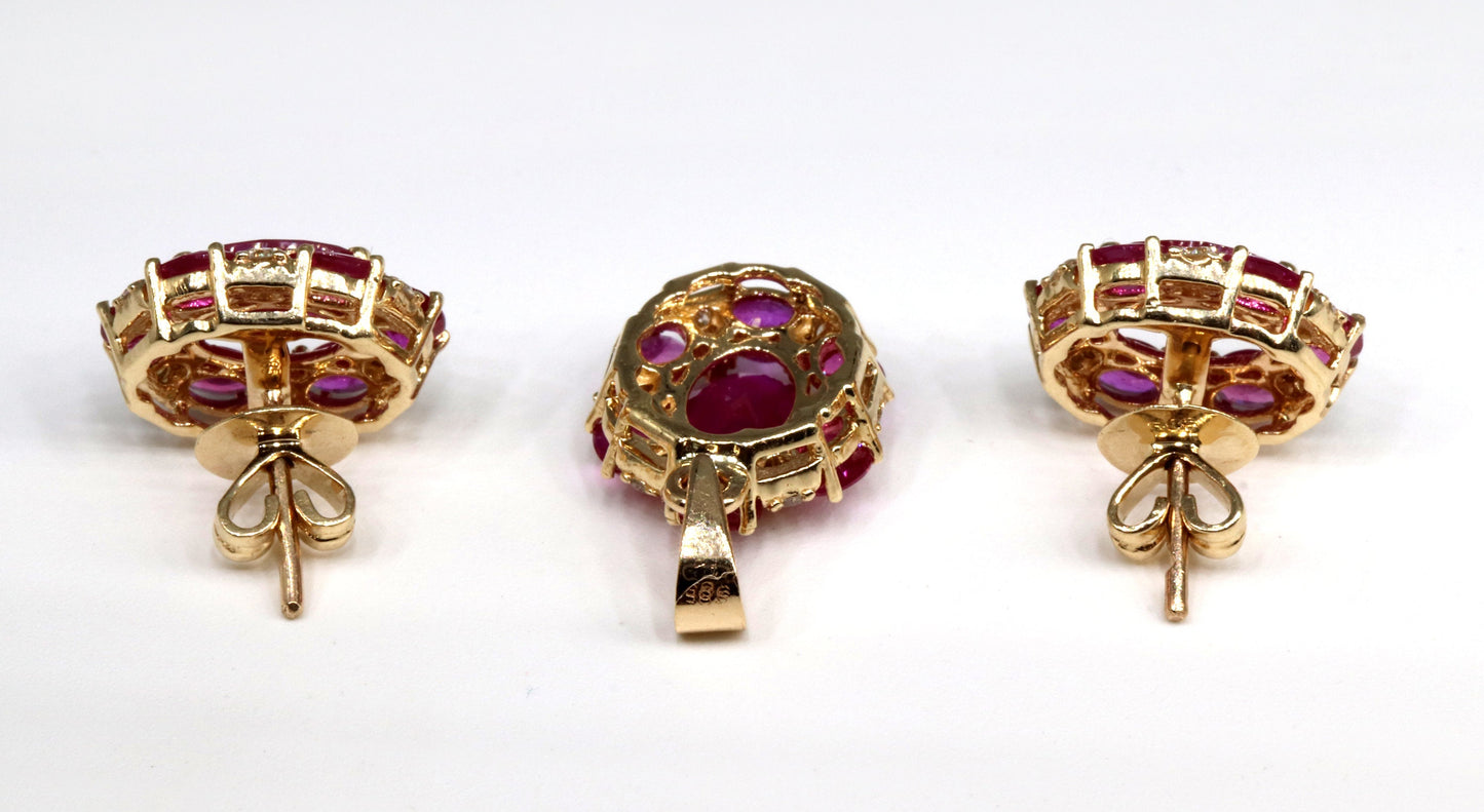 Ruby Jewelry : Pendant 14K Gold