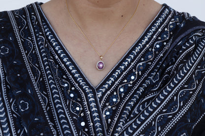 Star Ruby & Pendant 14K Gold