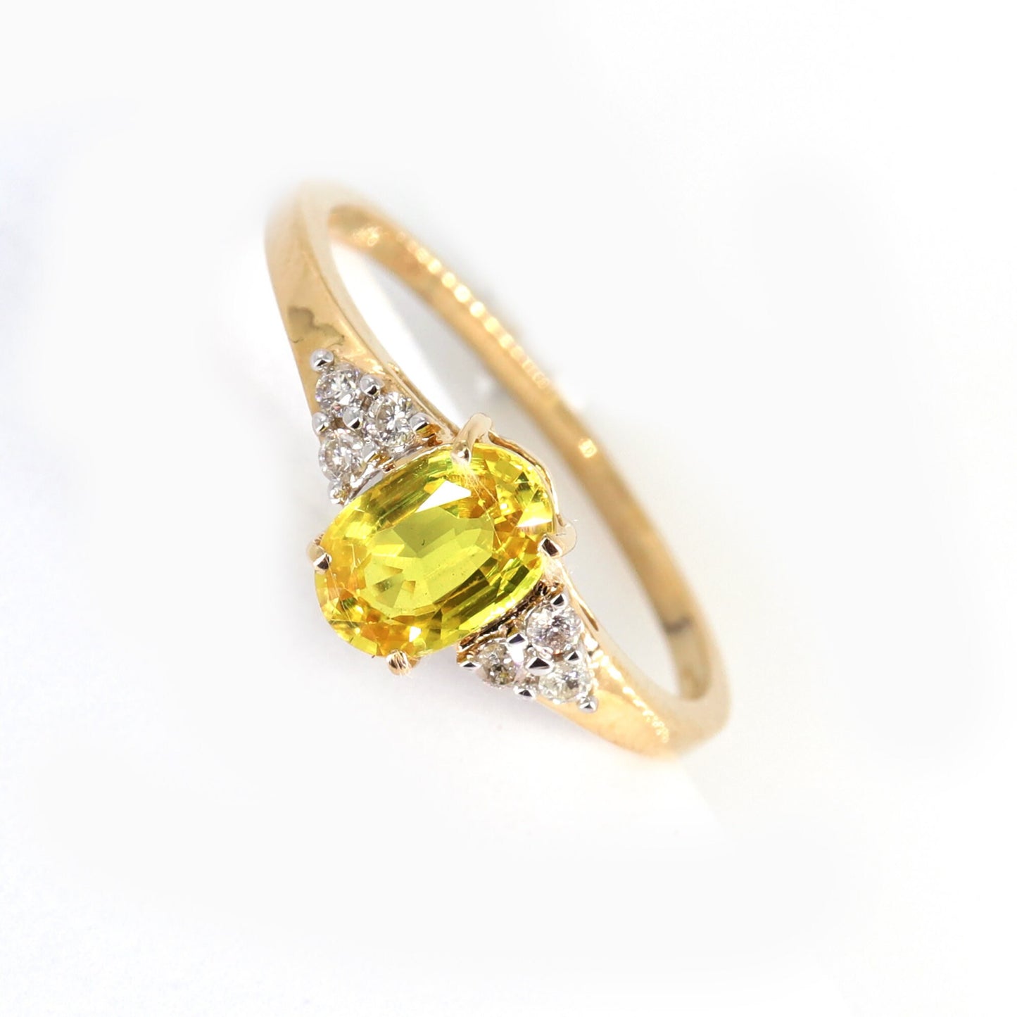 Yellow Sapphire Ring 14K Gold