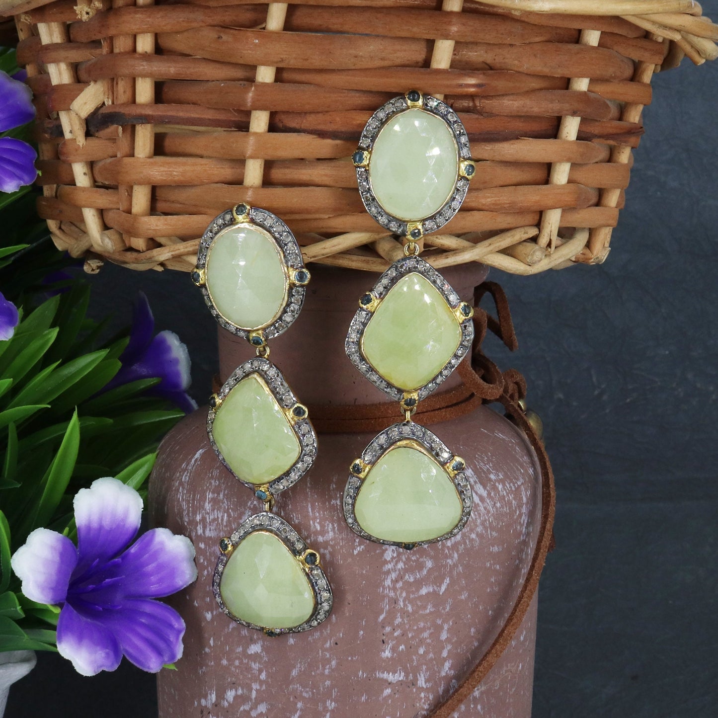 Sapphire London Blue Topaz Gemstone Earring