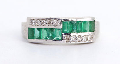 Emerald Ring Silver