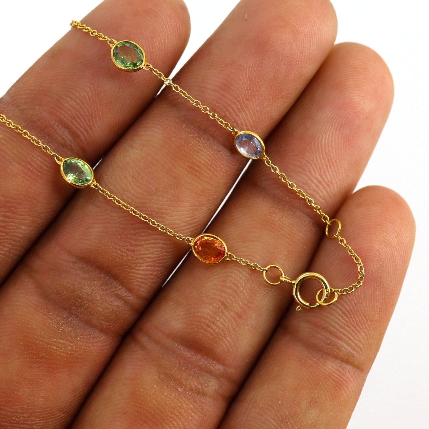 Multi Sapphire Bracelet 18K Gold