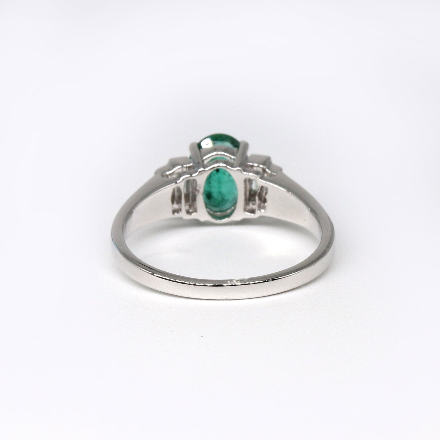 White Emerald Ring 18K Gold