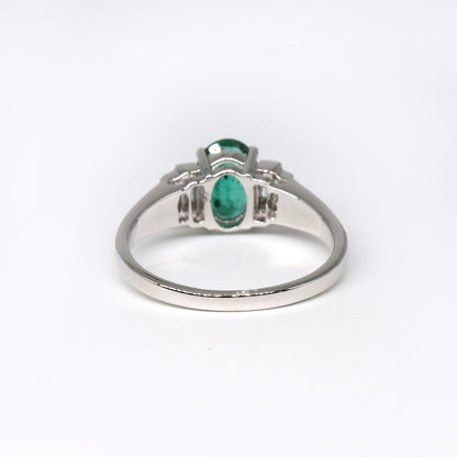 White Emerald Ring 18K Gold