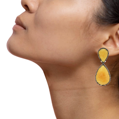 Yellow Sapphire Earring