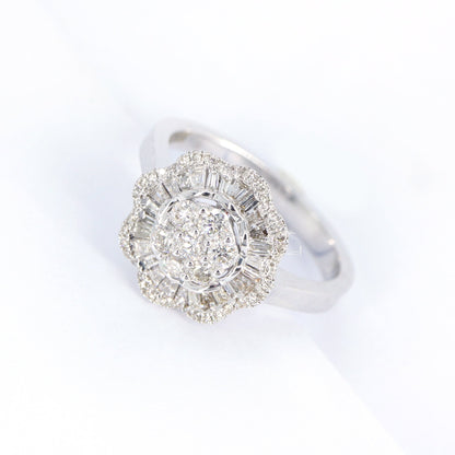 Flower Shape Unique Design Ring 18K Gold