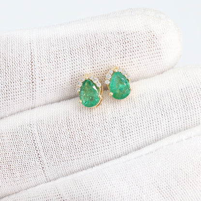 Emerald Earring 14K Gold