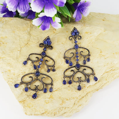 Blue Kyanite Chandelier Earring