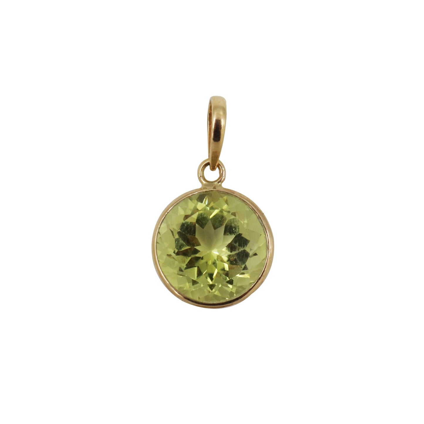 Lemon Topaz Necklace 14K Gold