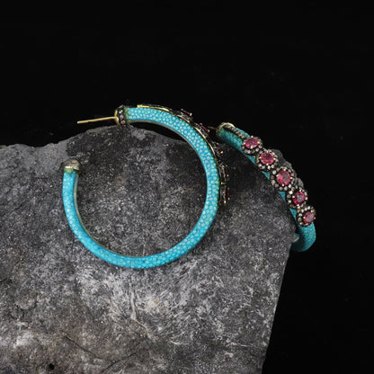 Tourmaline Hoops Hoop Earring