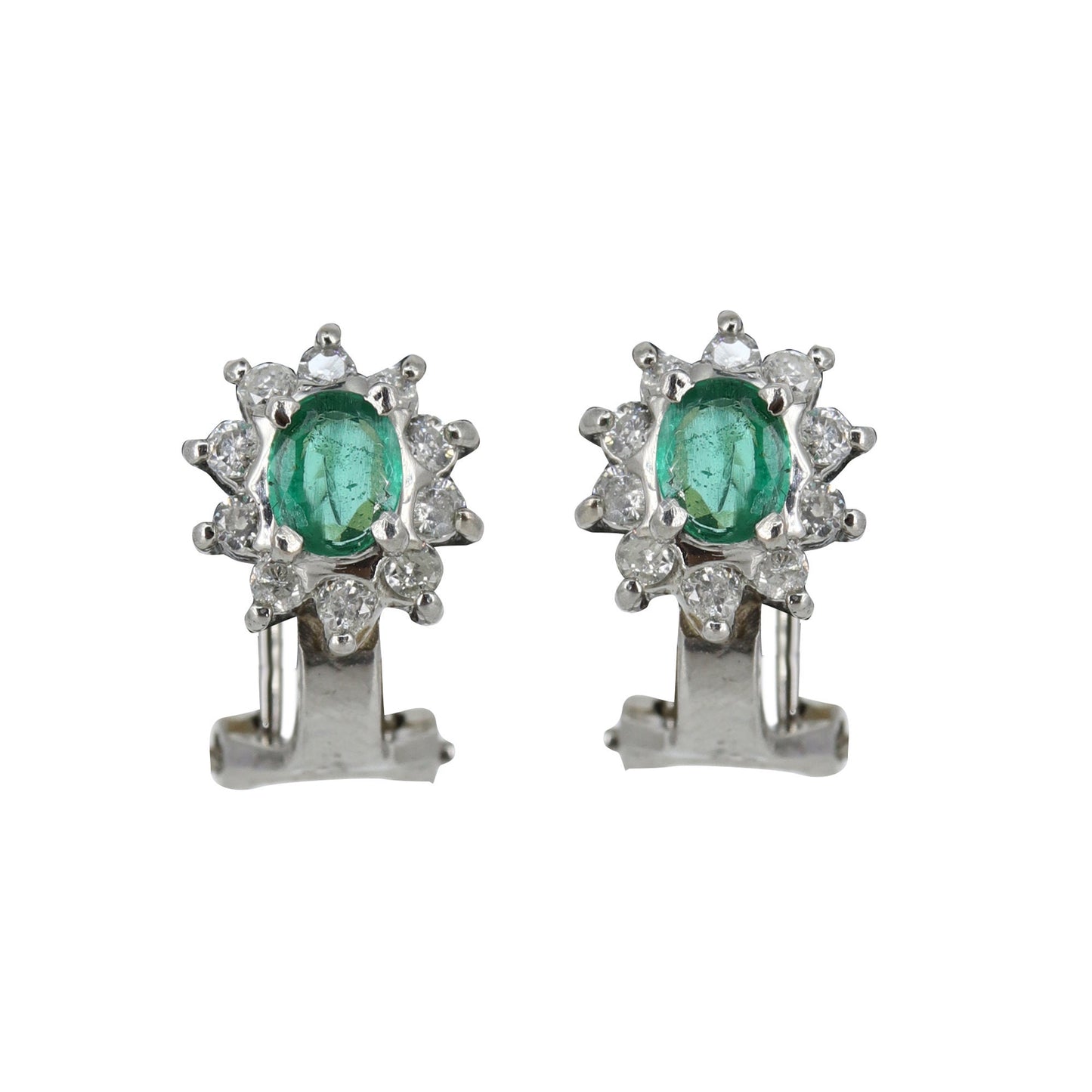 White Earring 18K Gold