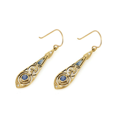 Blue Sapphire Earring Gold