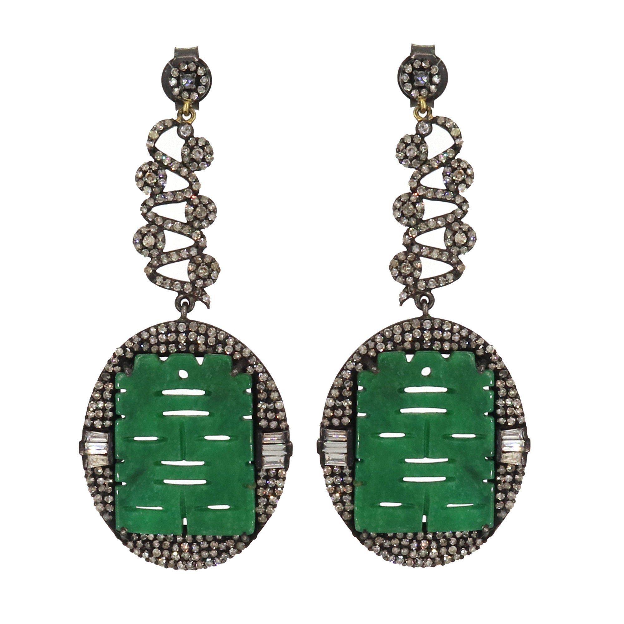 Green Jade Earring