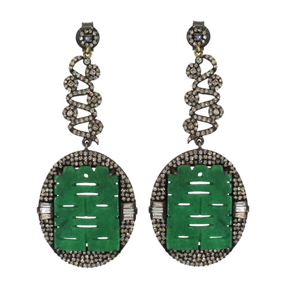 Green Jade Earring