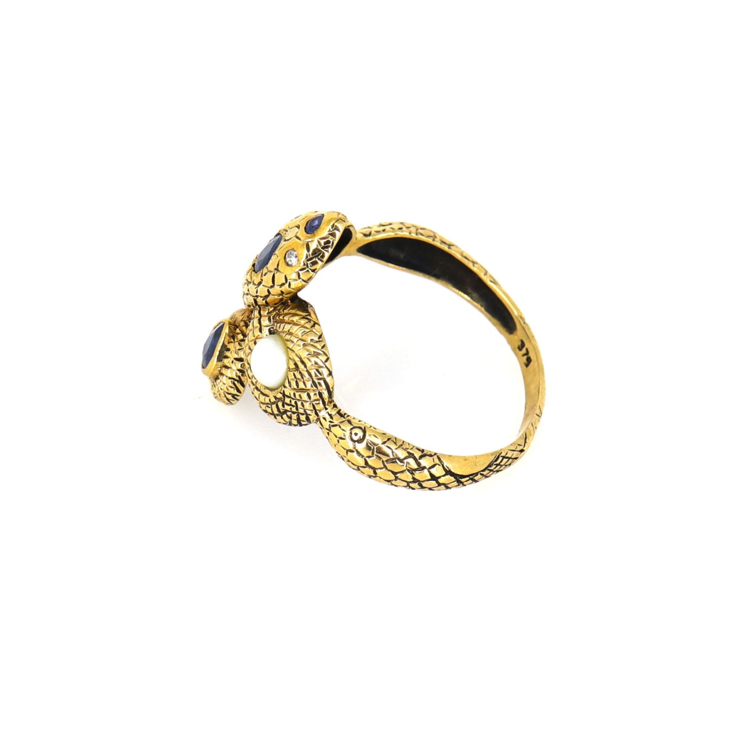 Hand Crafted Beautiful Snake Ring Gold