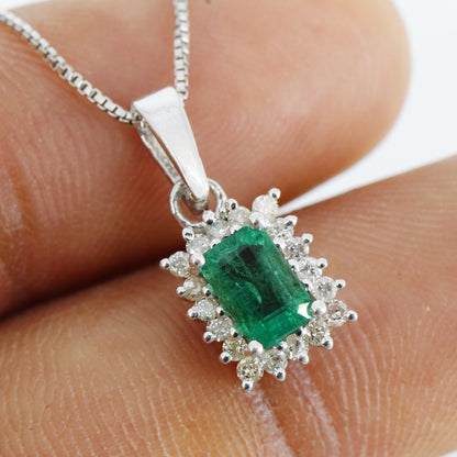 Genuine Blue Sapphire Pendant Silver