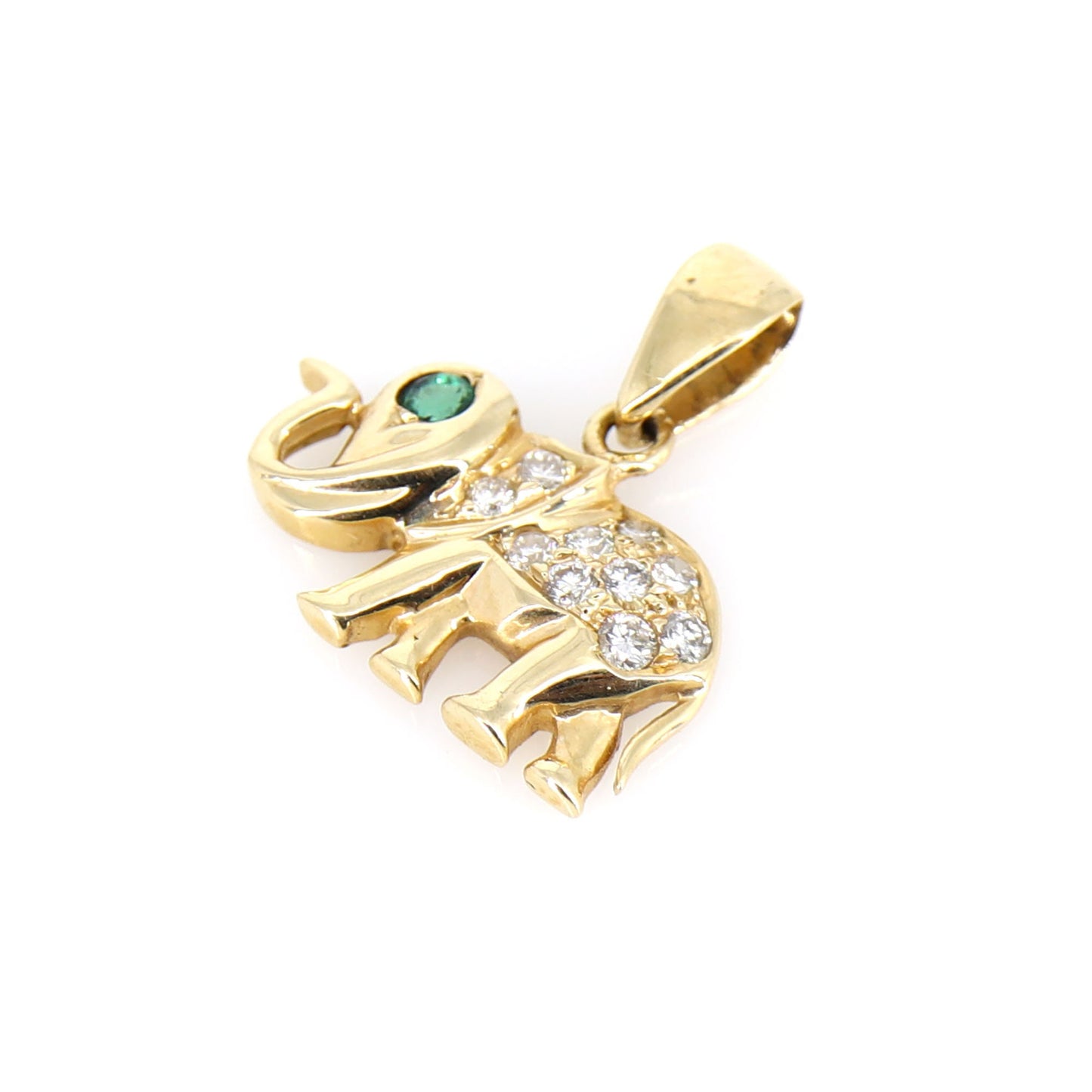 Elephant Pendant 14K Gold